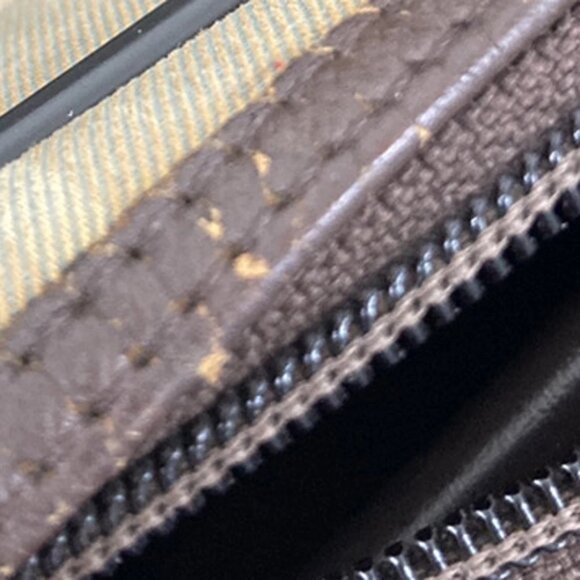 Burberrys Logo Shoulder Bag Check Canvas Leather Brown GHW - Picture 8 of 14